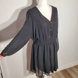 J FOR JUSTIFY BOHEMIAN DRESS LONG SLEEVE POLYESTER SIZE 3X